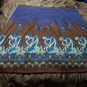 Lane Bryant Blue and Brown Skirt